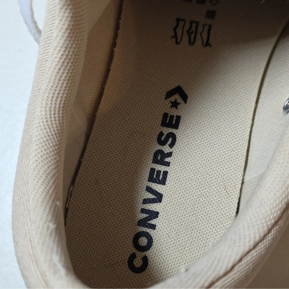 Converse All Star Beige Canvas Low Top Lace-Up Cap Toe Sneakers US 9.5 EU 43 - Picture 9 of 12